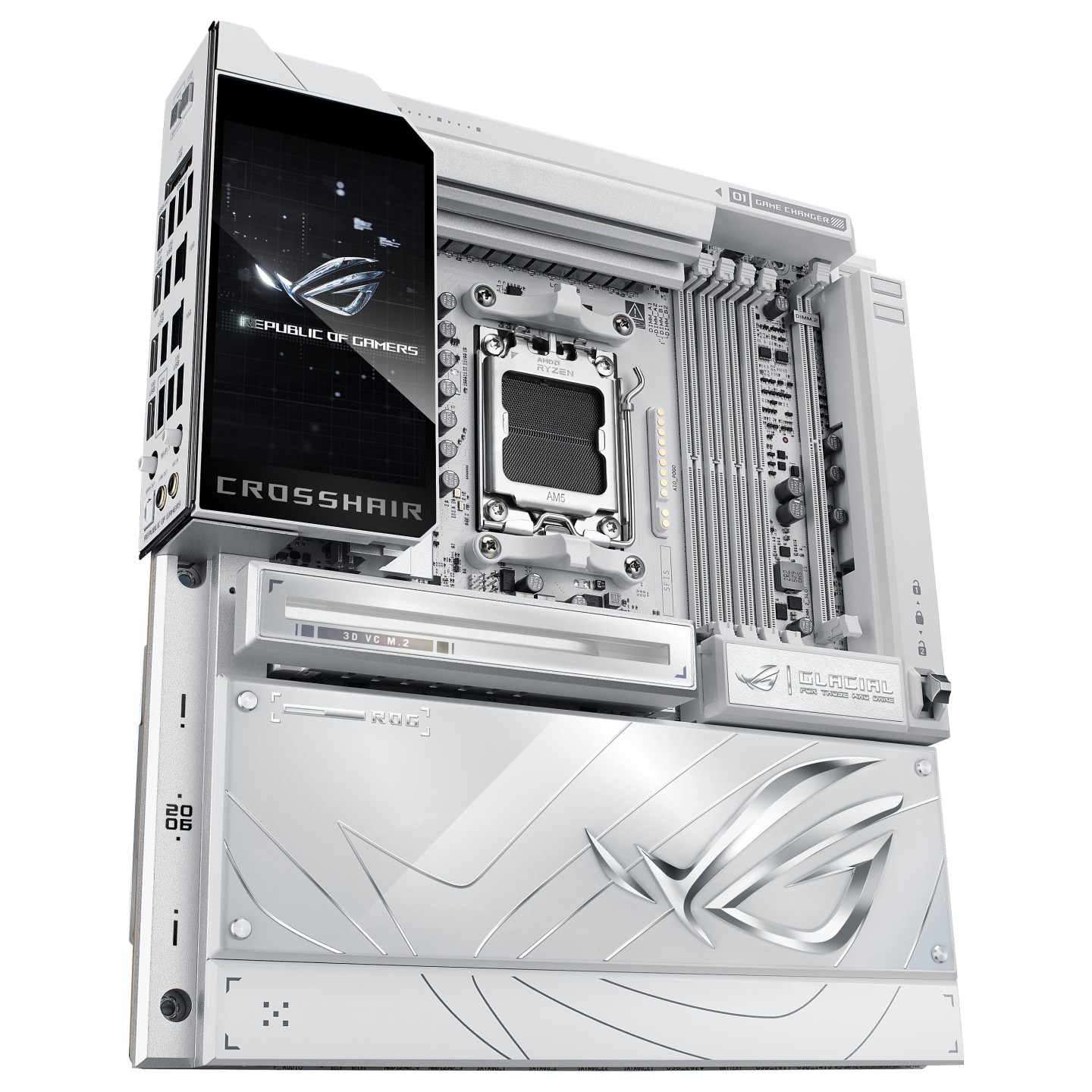 ASUS ROG CROSSHAIR X870E GLACIAL WIFI7 ATX Mainboard AM5 HDMI USB4 — Buy in Cyprus with Fast Delivery