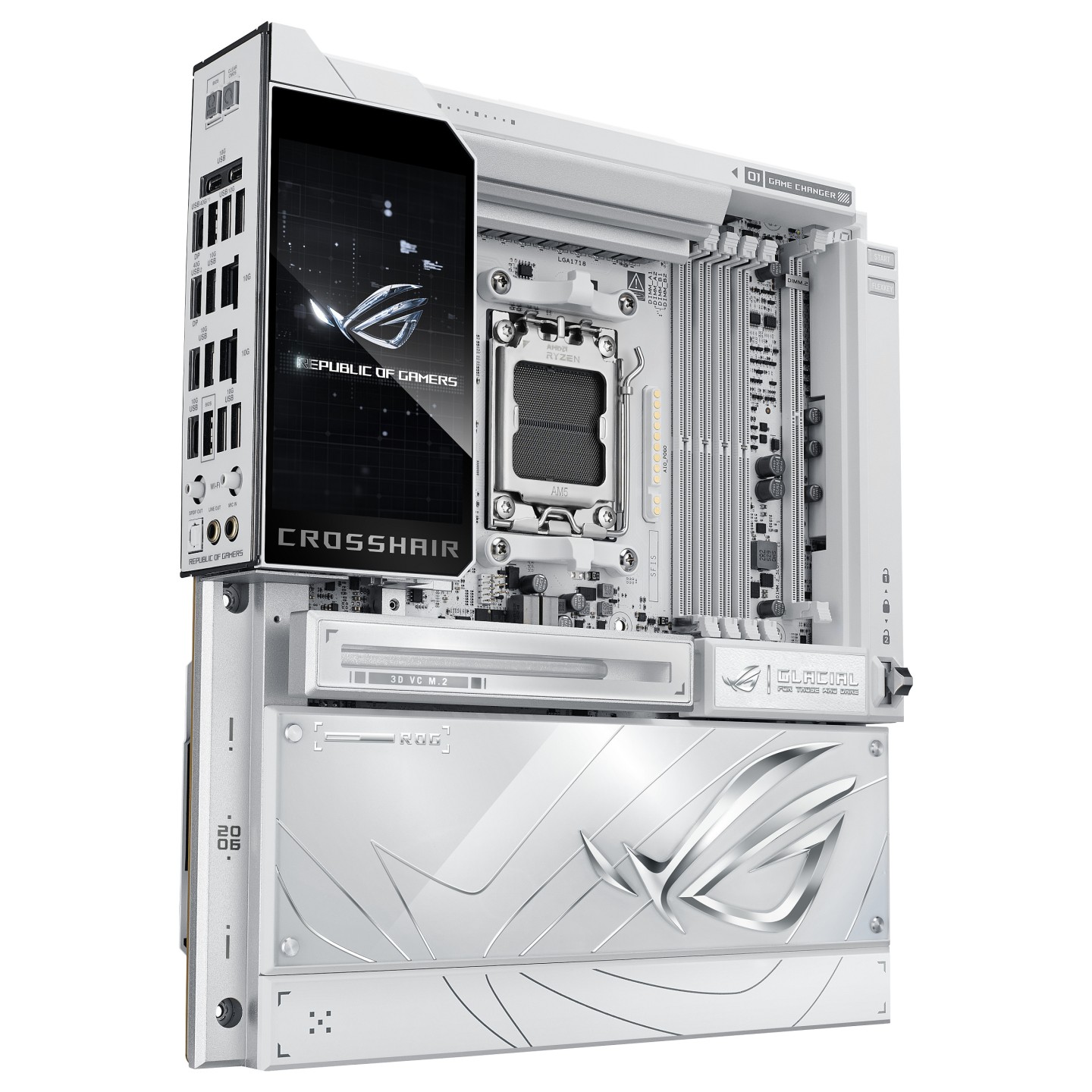 ASUS ROG CROSSHAIR X870E GLACIAL WIFI7 ATX Mainboard AM5 HDMI USB4 — Buy in Cyprus with Fast Delivery