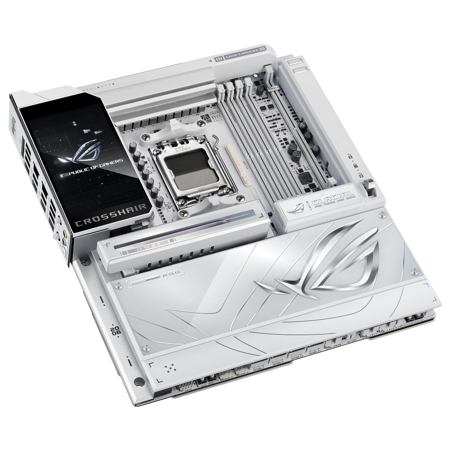 ASUS ROG CROSSHAIR X870E GLACIAL WIFI7 ATX Mainboard AM5 HDMI USB4 — Buy in Cyprus with Fast Delivery