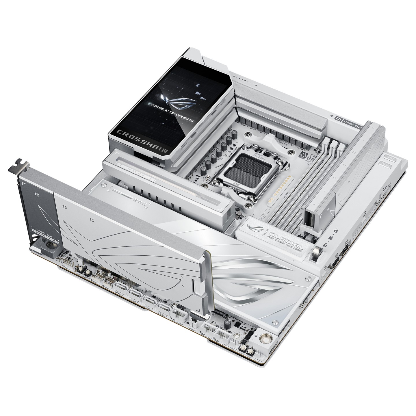ASUS ROG CROSSHAIR X870E GLACIAL WIFI7 ATX Mainboard AM5 HDMI USB4 — Buy in Cyprus with Fast Delivery