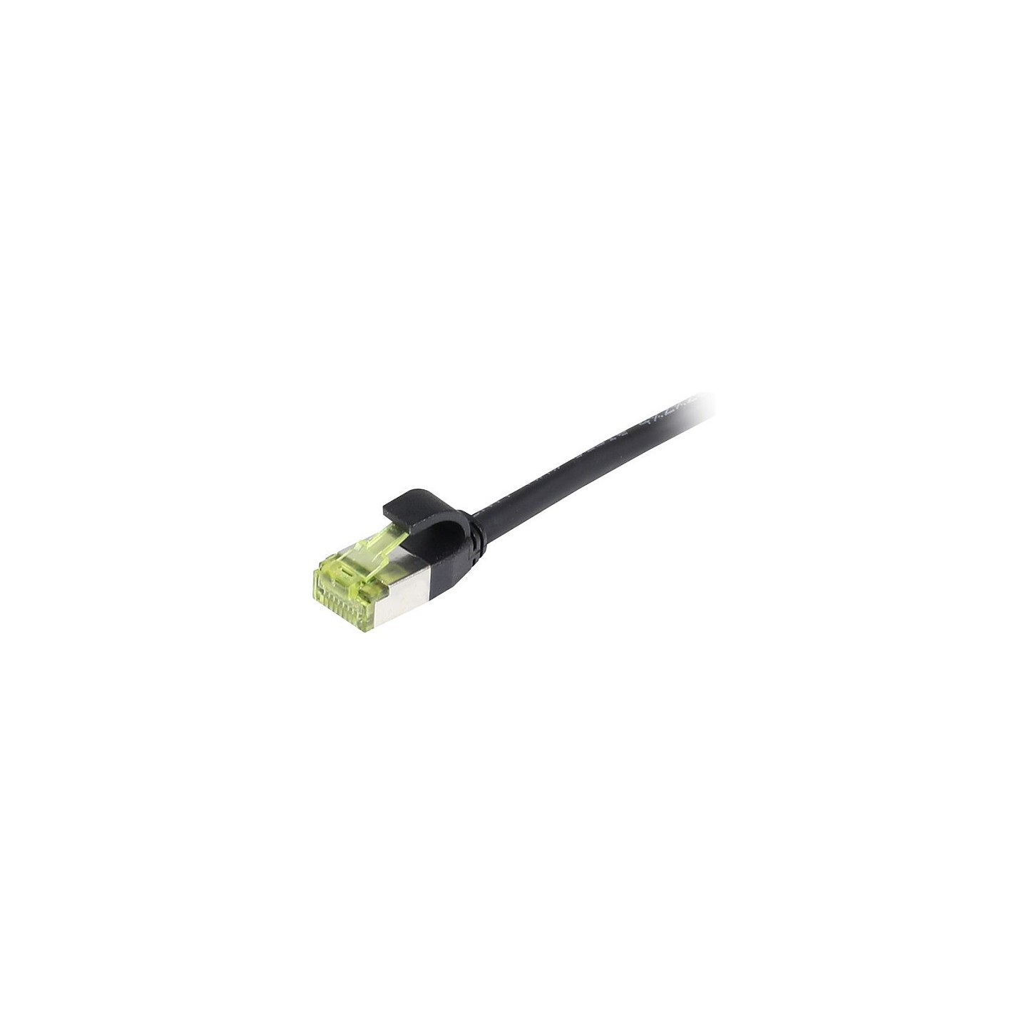Synergy21 Patchkabel RJ45. CAT6A 500Mhz. 1.5m. schwarz. S-STP(S FTP). slimline rund d4.5mm. TPE LSZH(Superflex). AWG...