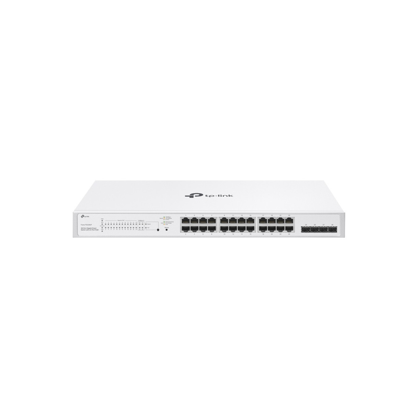 TP-Link Festa FS328GP - 28-Port Gigabit L2+ Managed PoE Switch (24x PoE 30W, 4x SFP, 250W Budget) - Rackmount