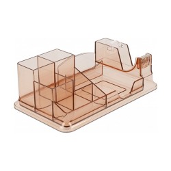 Schreibtisch Organizer transparent braun — Buy in Cyprus with Fast Delivery