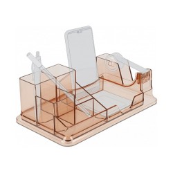 Schreibtisch Organizer transparent braun — Buy in Cyprus with Fast Delivery