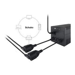 Equip Netzkabel Anschl. C14 - to CEE7 3 0.25m schwarz — Buy in Cyprus with Fast Delivery