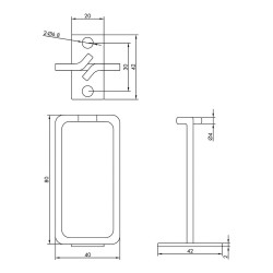 ROLINE Kabelse. 40x80 mm. Metall. Kabeleinfhrung vorn — Buy in Cyprus with Fast Delivery