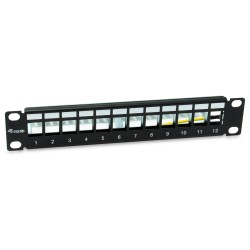 Equip Patchpanel 12x Cat6A 10' FTP 1HE Keystone Montage sw — Buy in Cyprus with Fast Delivery