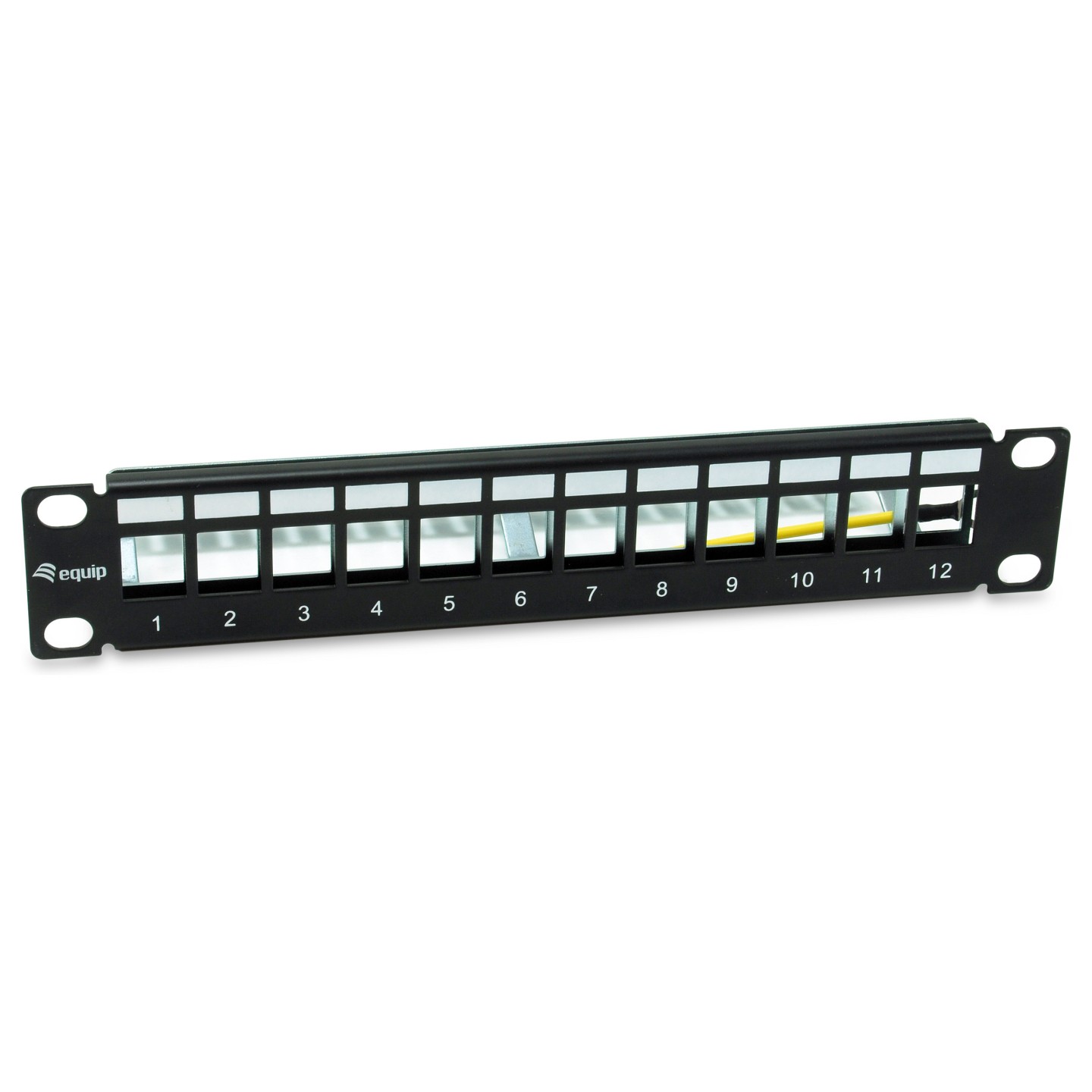 Equip Patchpanel 12x Cat6A 10' FTP 1HE Keystone Montage sw — Buy in Cyprus with Fast Delivery
