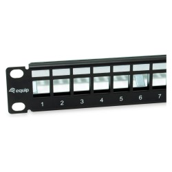 Equip Patchpanel 12x Cat6A 10' FTP 1HE Keystone Montage sw — Buy in Cyprus with Fast Delivery