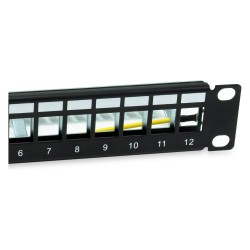 Equip Patchpanel 12x Cat6A 10' FTP 1HE Keystone Montage sw — Buy in Cyprus with Fast Delivery