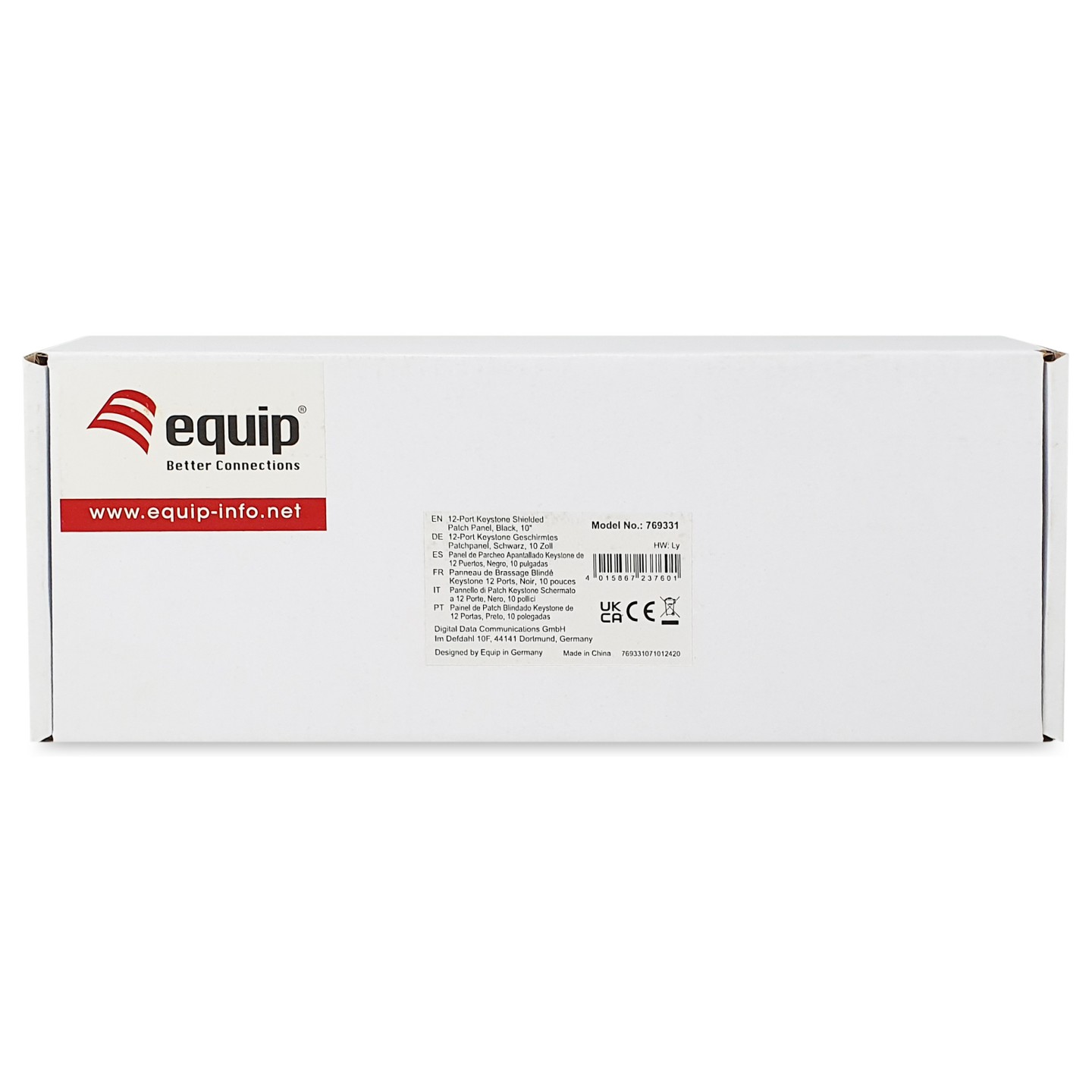 Equip Patchpanel 12x Cat6A 10' FTP 1HE Keystone Montage sw — Buy in Cyprus with Fast Delivery