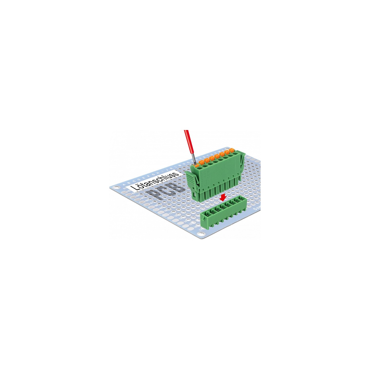 Terminalblock Set für Platine 8 Pin 3.81 mm Rastermaß vertikal — Buy in Cyprus with Fast Delivery