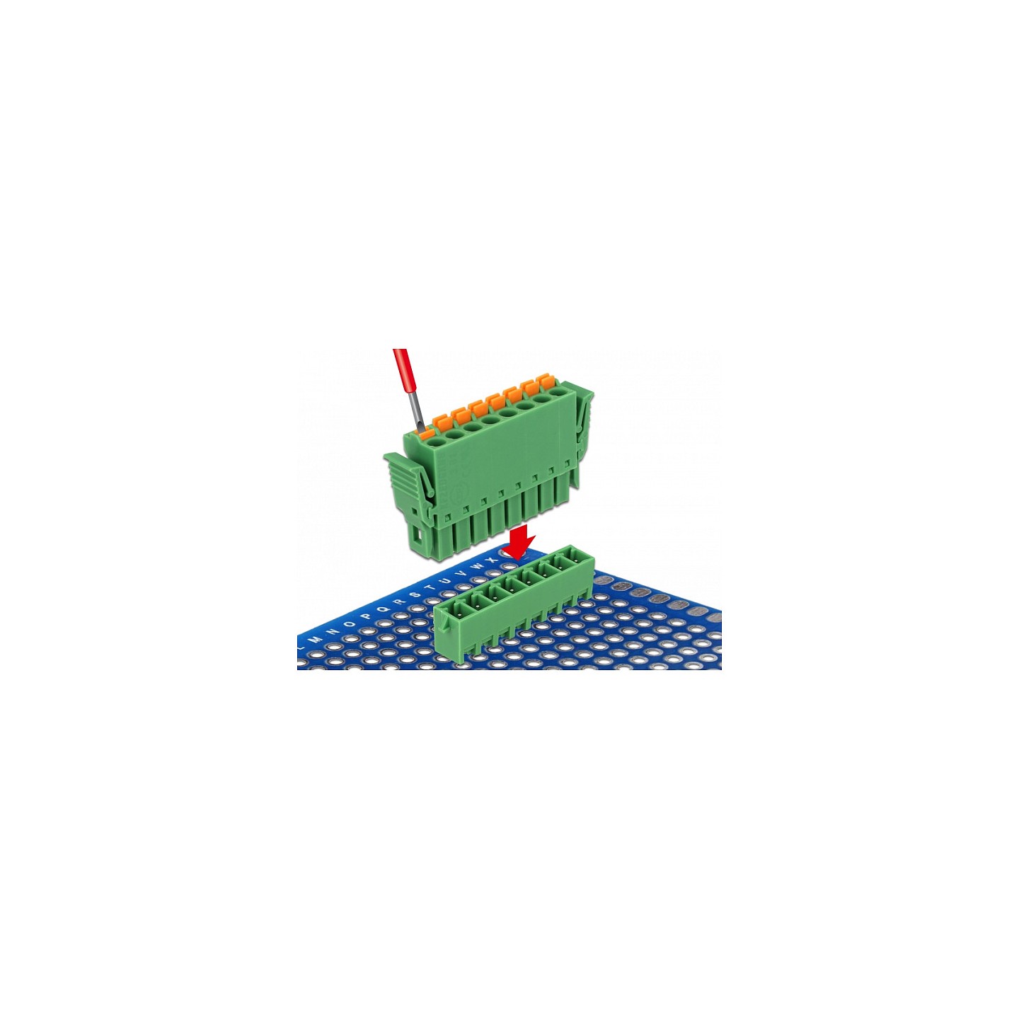 Terminalblock Set für Platine 8 Pin 3.81 mm Rastermaß vertikal — Buy in Cyprus with Fast Delivery