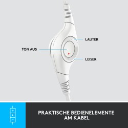 Buy Logitech H390 USB Headset - Wired USB-A On‑Ear Headset - White, Boom Micro... in Cyprus, Nicosia, Limassol, Larnaka, Pafos