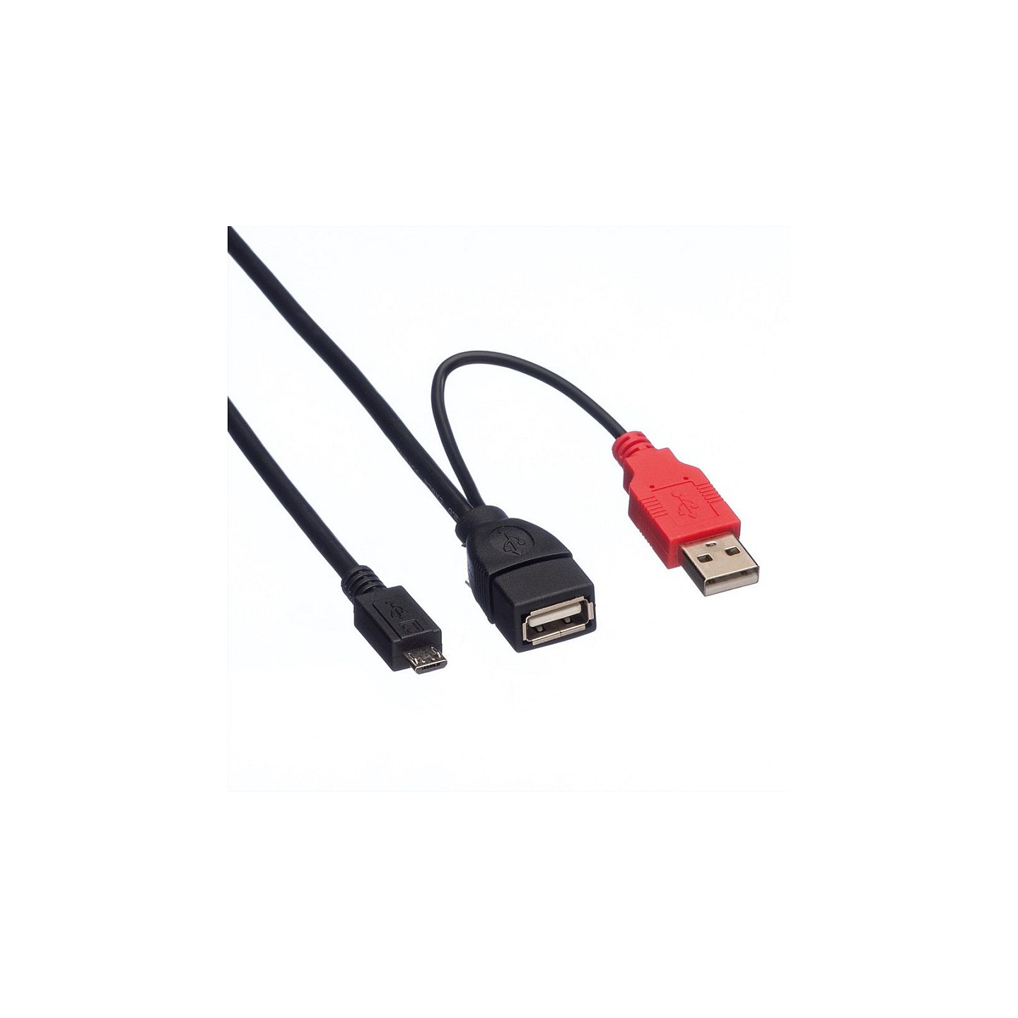 ROLINE USB 2.0 Y-Kabel 2x Typ A ST BU - Micro B ST 1m — Buy in Cyprus with Fast Delivery