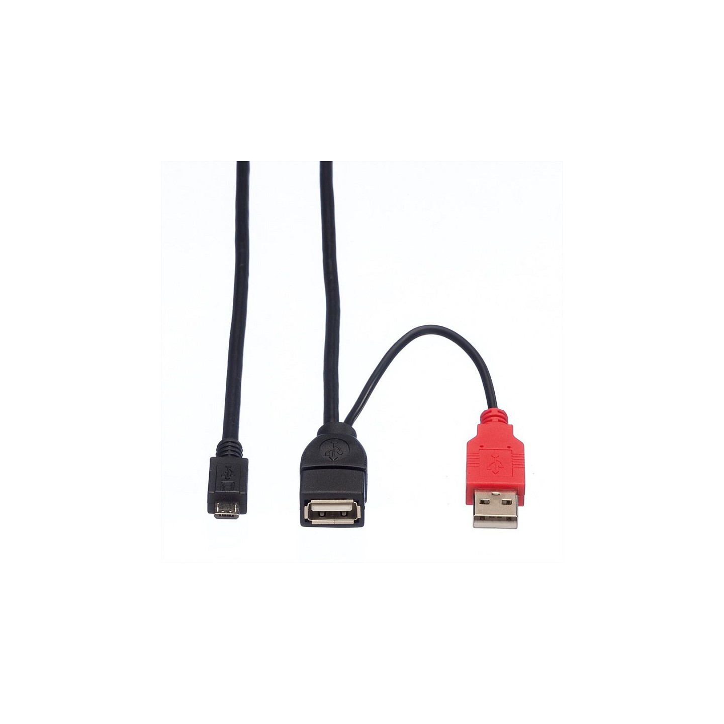 ROLINE USB 2.0 Y-Kabel 2x Typ A ST BU - Micro B ST 1m — Buy in Cyprus with Fast Delivery