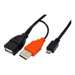 ROLINE USB 2.0 Y-Kabel 2x Typ A ST BU - Micro B ST 1m — Buy in Cyprus with Fast Delivery