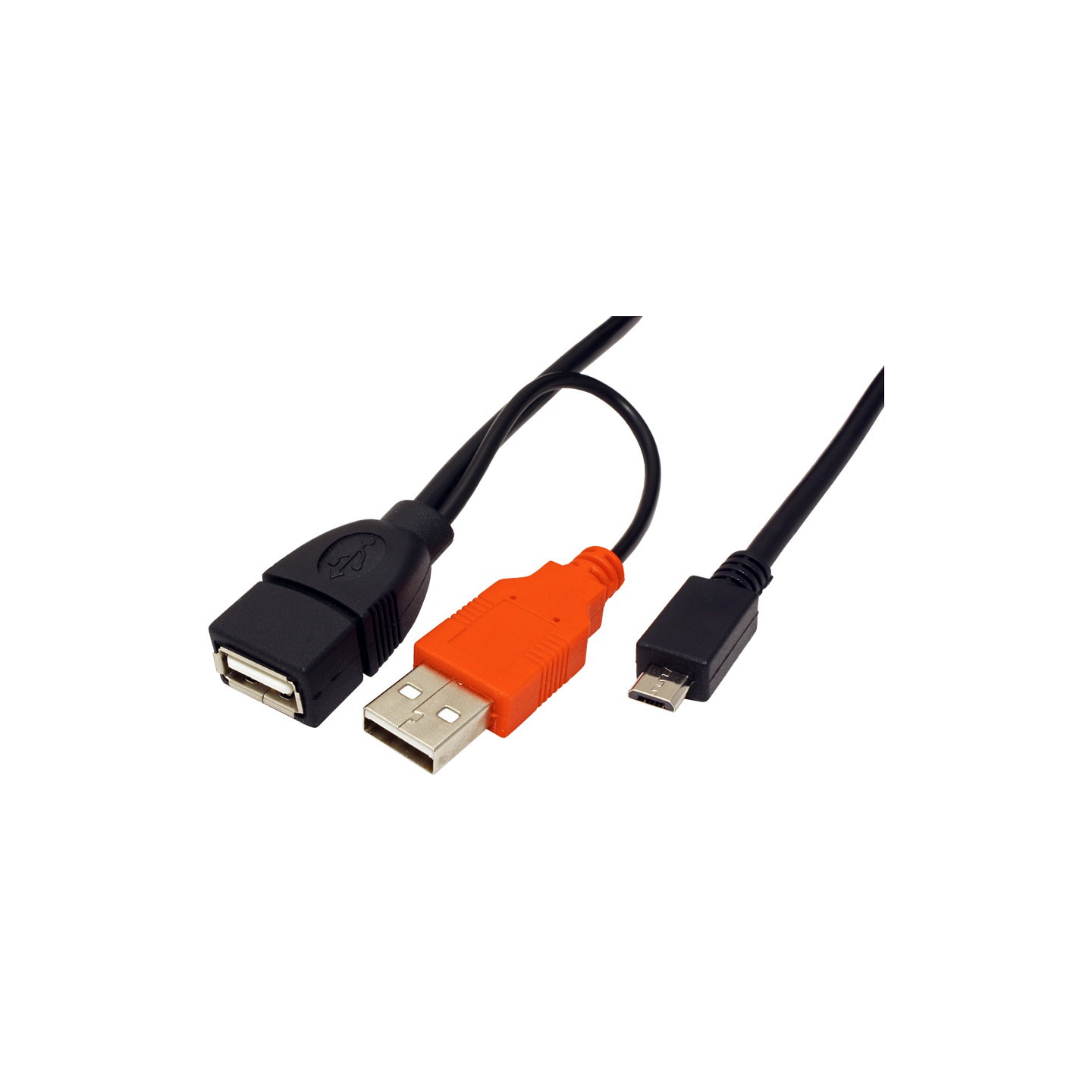 ROLINE USB 2.0 Y-Kabel 2x Typ A ST BU - Micro B ST 1m — Buy in Cyprus with Fast Delivery