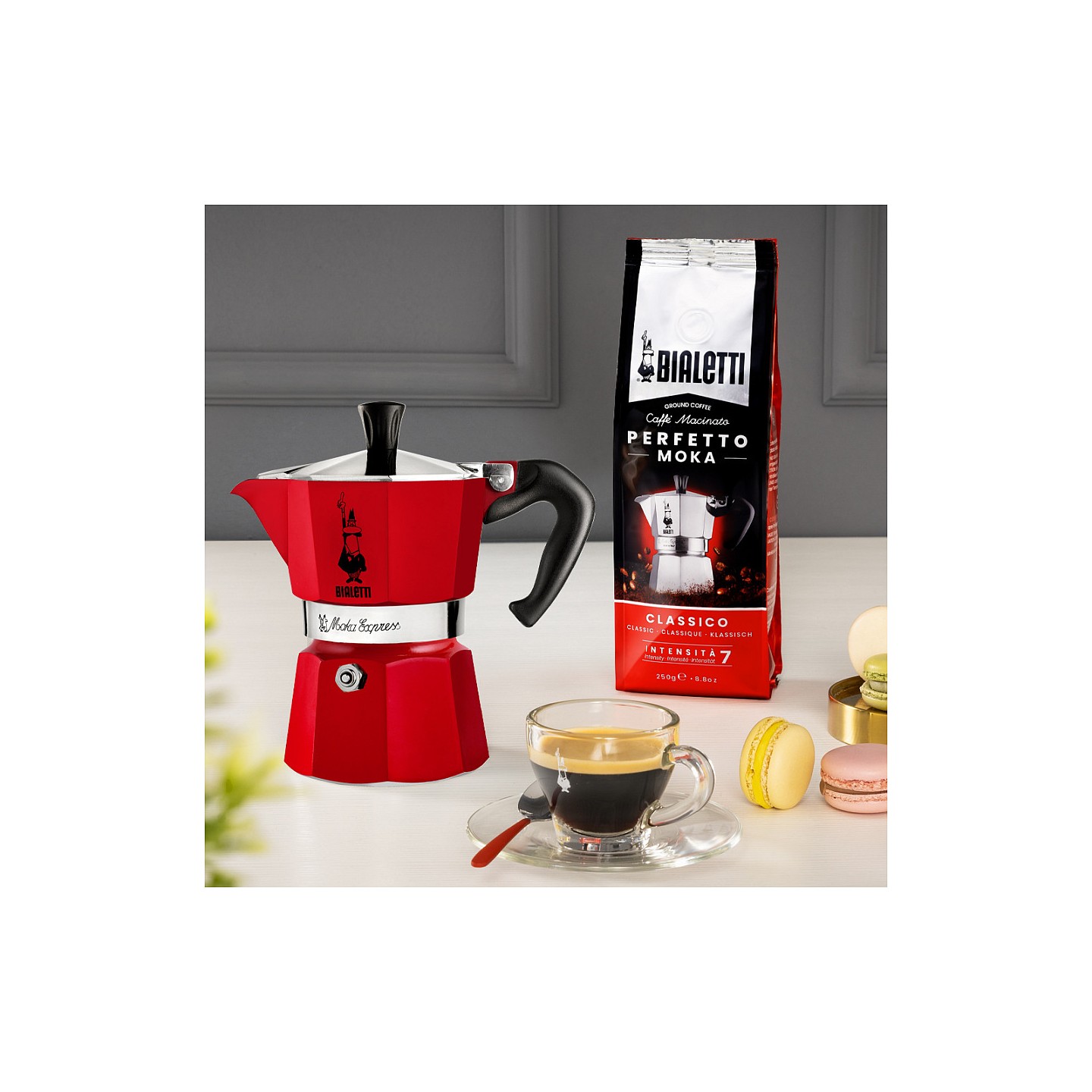 Bialetti Mokka-Express Kanne 3 Tassen Passion Red — Buy in Cyprus with Fast Delivery