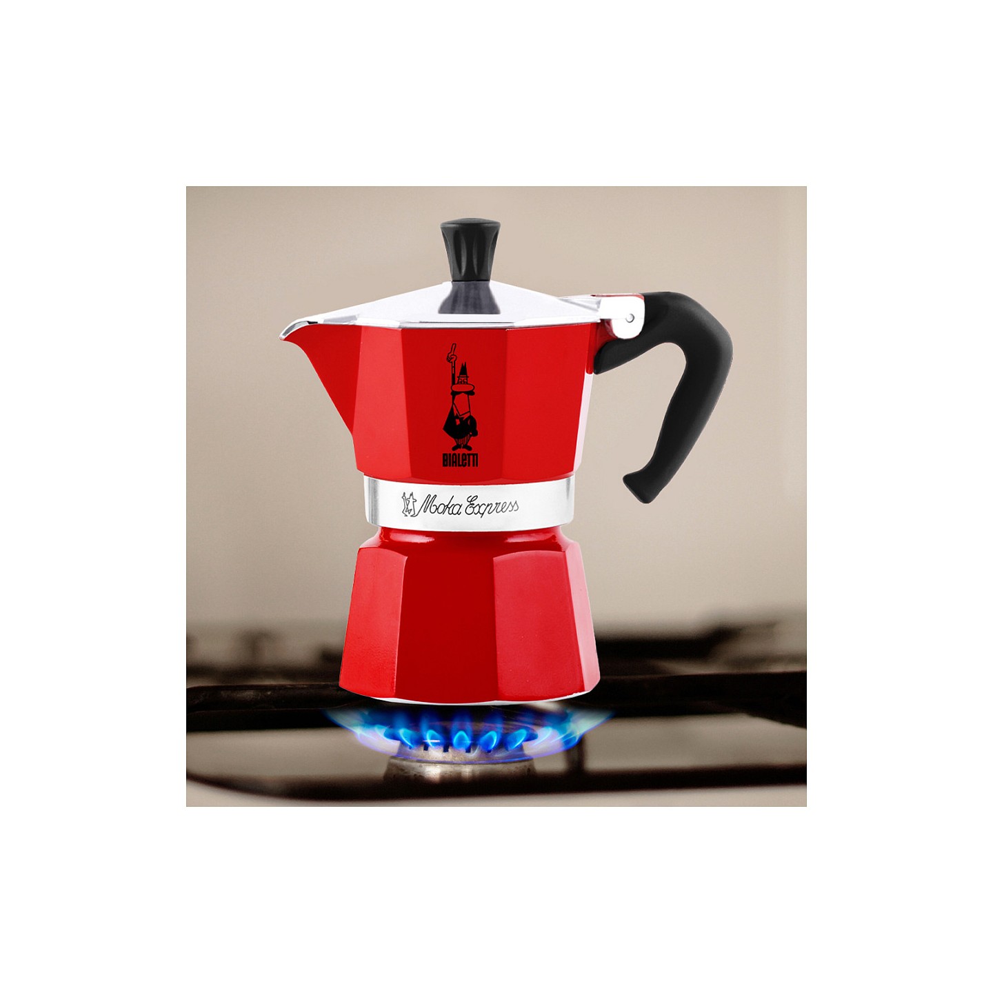 Bialetti Mokka-Express Kanne 3 Tassen Passion Red — Buy in Cyprus with Fast Delivery