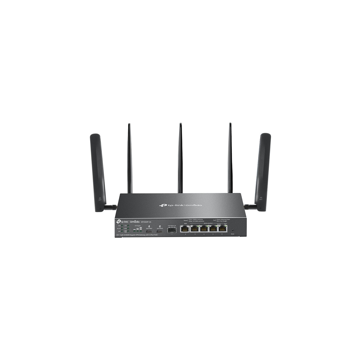 Omada ER706WP-4G Cat6 AX3000 Gigabit VPN Gateway 4 Port PoE+ — Buy in Cyprus with Fast Delivery