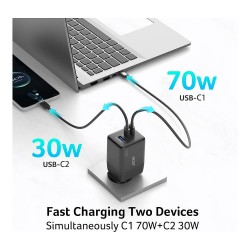 Acer GaN 100w 2 x USB-C + 1x USB-A ports. black — Buy in Cyprus with Fast Delivery
