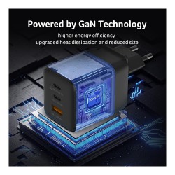 Acer GaN 100w 2 x USB-C + 1x USB-A ports. black — Buy in Cyprus with Fast Delivery