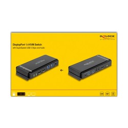 DELOCK DisplayPort 1.4 KVM Switch 8K 60 Hz mit USB 5 Gbps und Audio — Buy in Cyprus with Fast Delivery