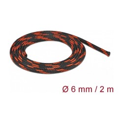 Geflechtschlauch dehnbar 2 m x 6 mm schwarz-rot — Buy in Cyprus with Fast Delivery