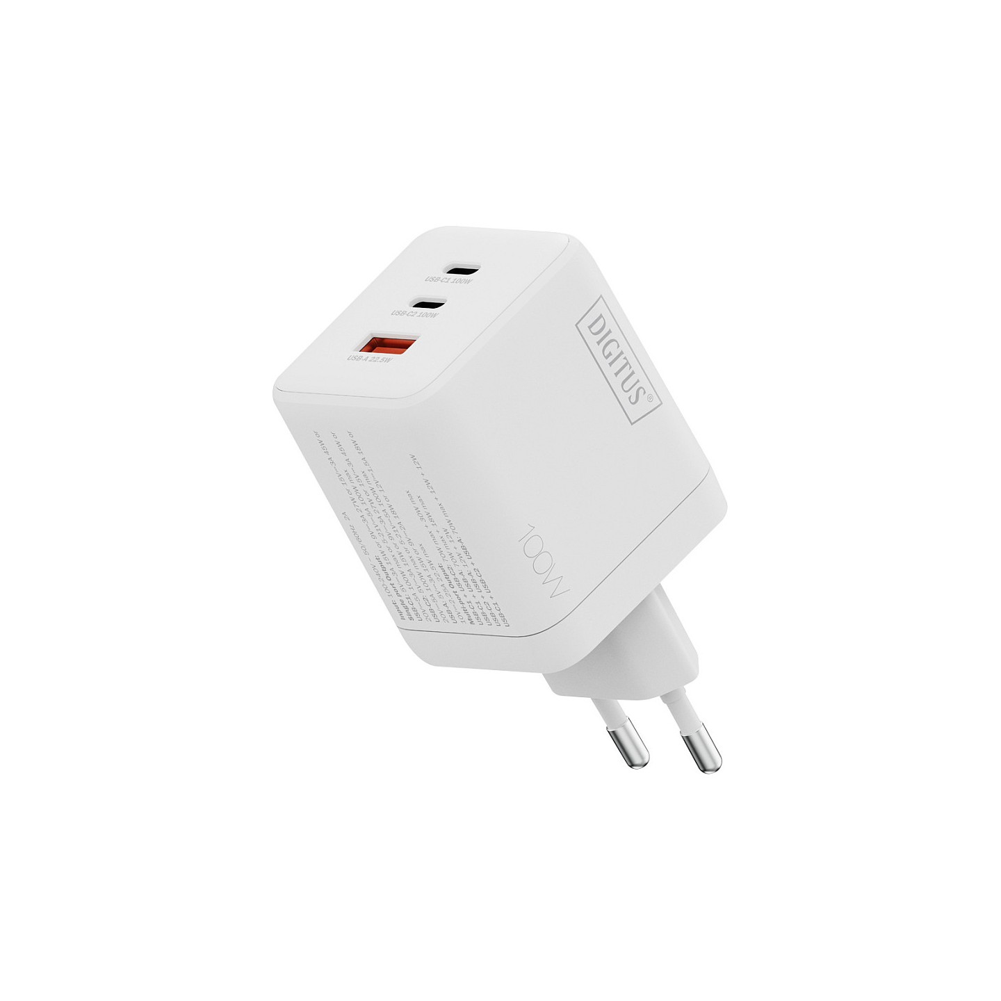 DIGITUS USB GaN Charger 100W. 2x USB-C. 1x USB-A — Buy in Cyprus with Fast Delivery