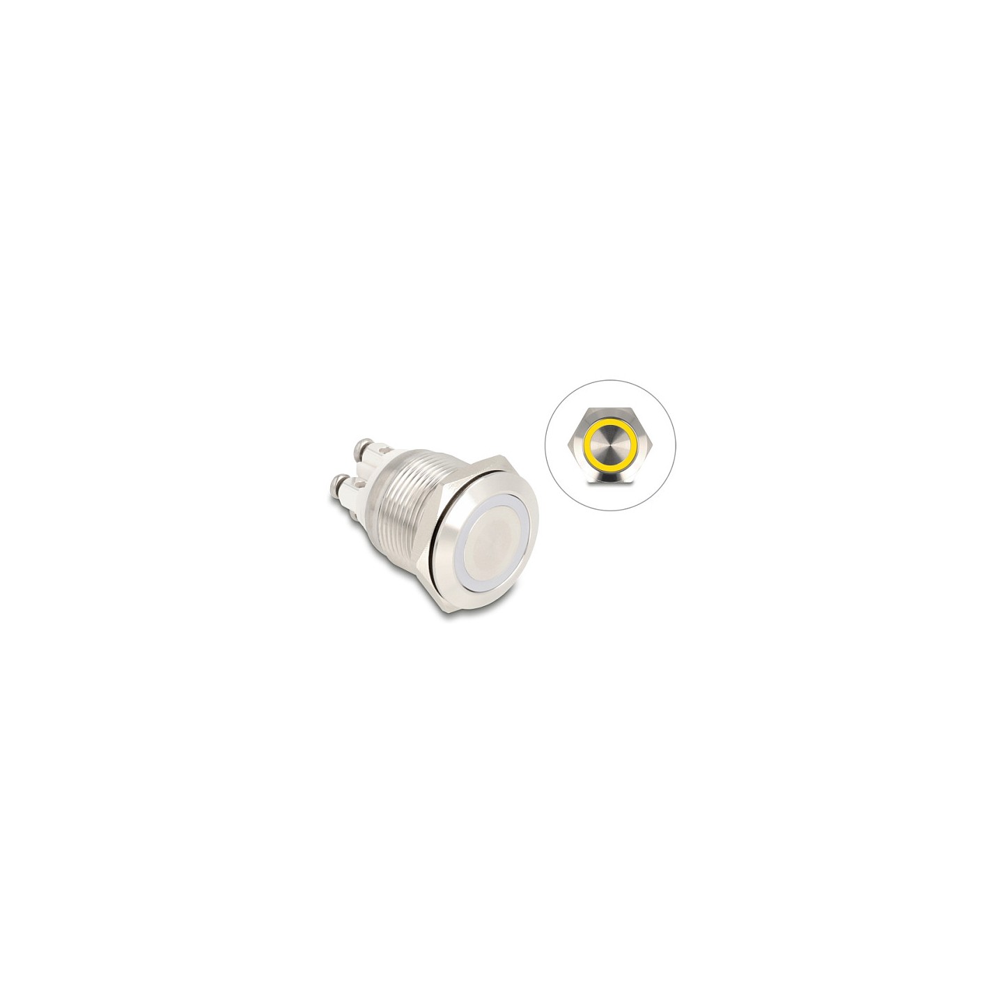 Drucktaster zum Einbau 19 mm 4 x Schraubklemme LED gelb — Buy in Cyprus with Fast Delivery