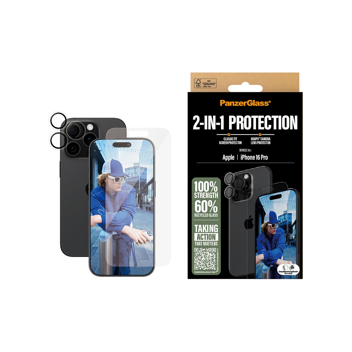 PanzerGlass 2-in-1 Bundle iPhone 16 Pro — Buy in Cyprus with Fast Delivery