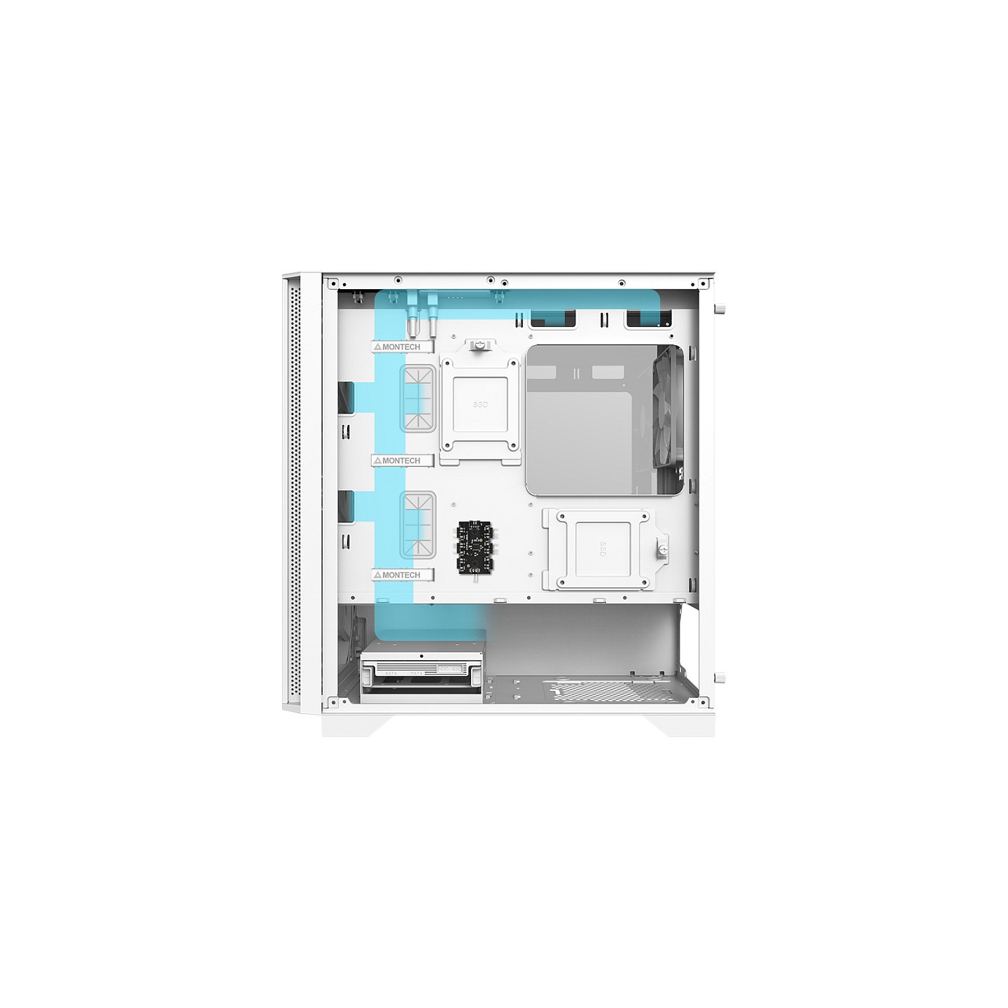 Midi Montech AIR 100 ARGB TG White — Buy in Cyprus with Fast Delivery