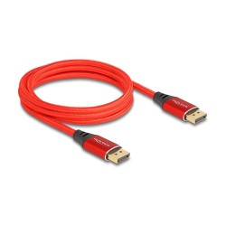 DELOCK DisplayPort Kabel 16K 60 Hz 2m rot Metall — Buy in Cyprus with Fast Delivery