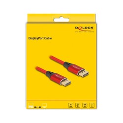 DELOCK DisplayPort Kabel 16K 60 Hz 2m rot Metall — Buy in Cyprus with Fast Delivery