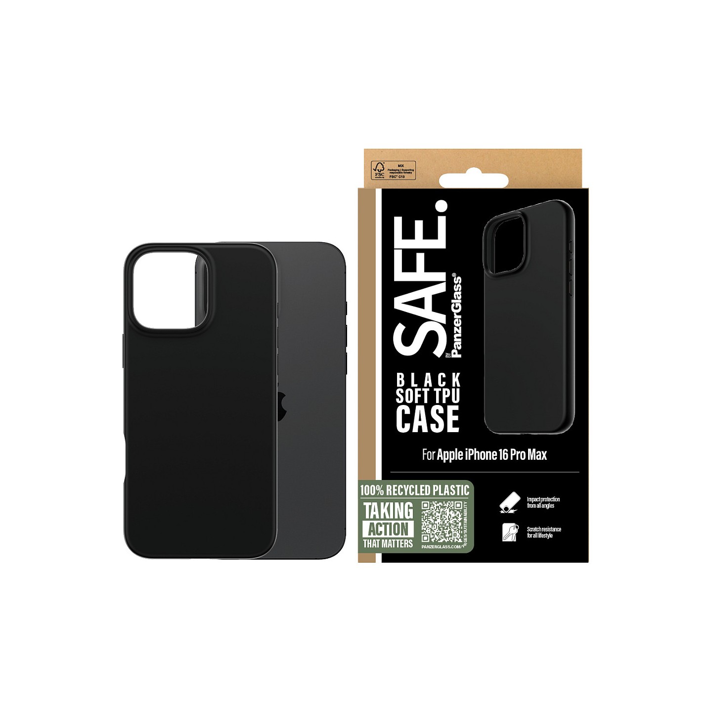 SAFE TPU Case Black iPhone 16 Pro Max — Buy in Cyprus with Fast Delivery