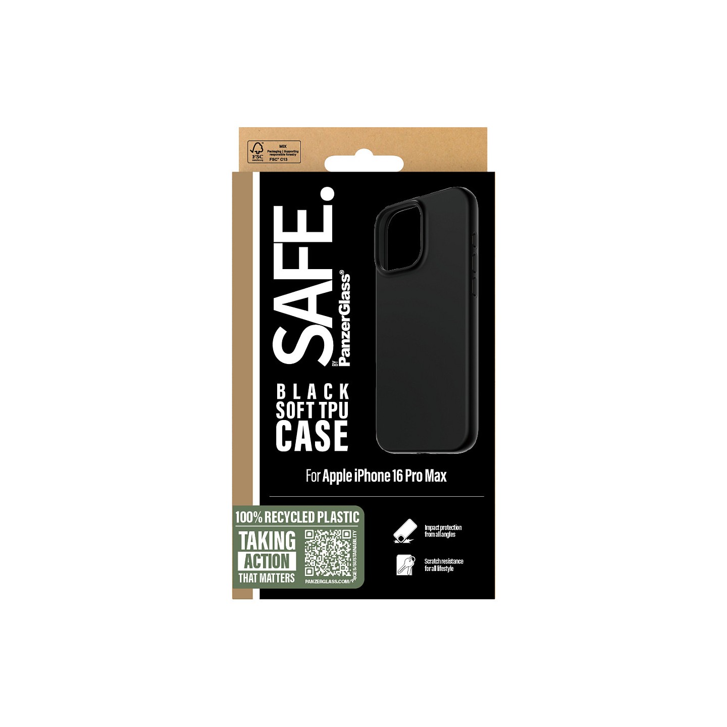 SAFE TPU Case Black iPhone 16 Pro Max — Buy in Cyprus with Fast Delivery