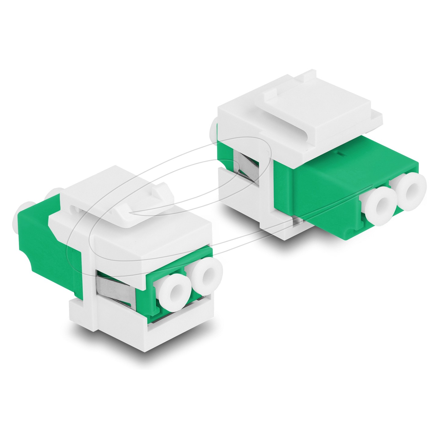 Keystone Modul LC Duplex Buchse zu LC Duplex Buchse grün weiß — Buy in Cyprus with Fast Delivery