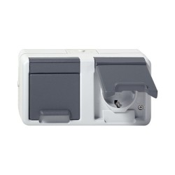 GIRA 478130 SCHUKO 2f waager. KD WG AP Grau — Buy in Cyprus with Fast Delivery