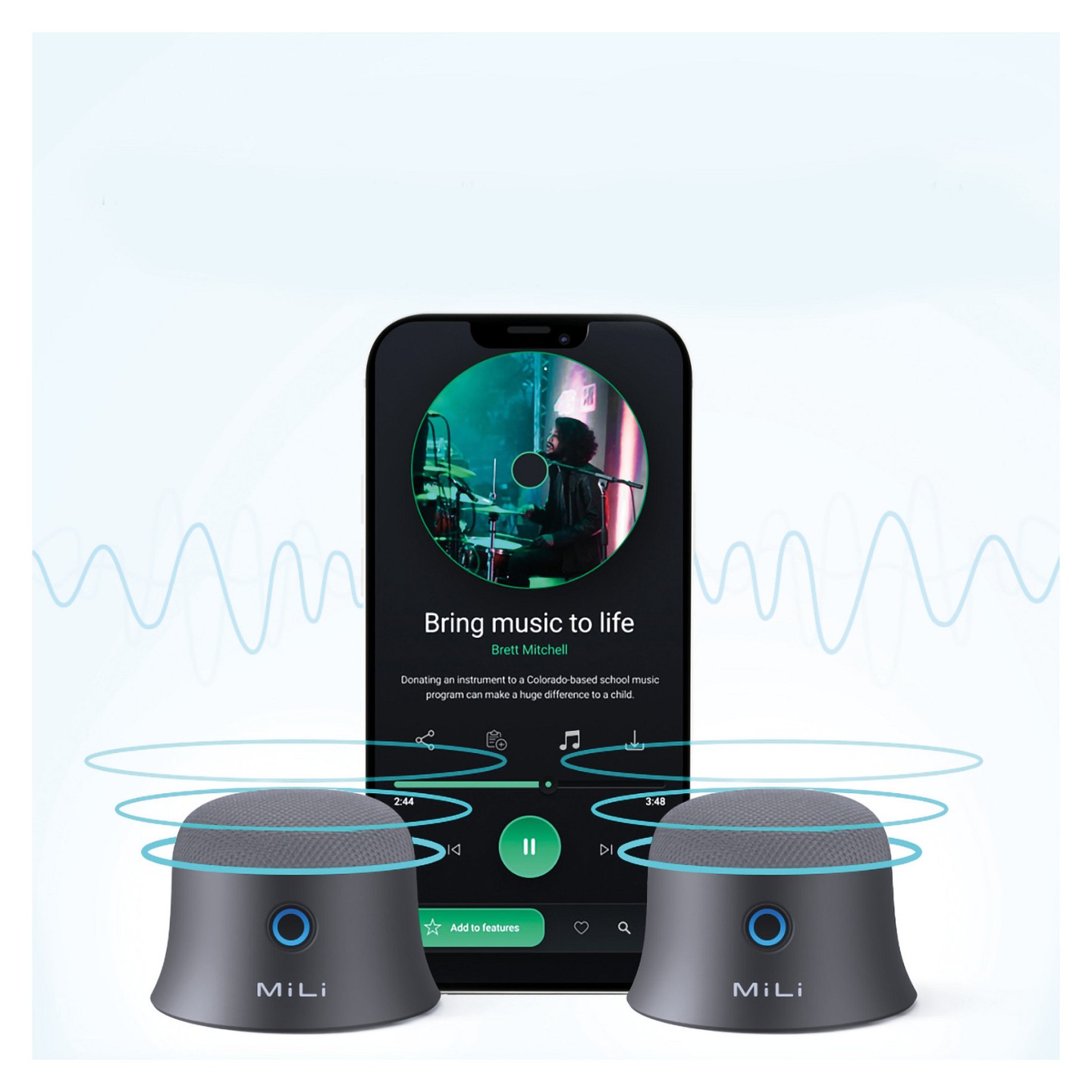 ultron Mag Soundmate magnetic BT Speaker 2 Stück black — Buy in Cyprus with Fast Delivery