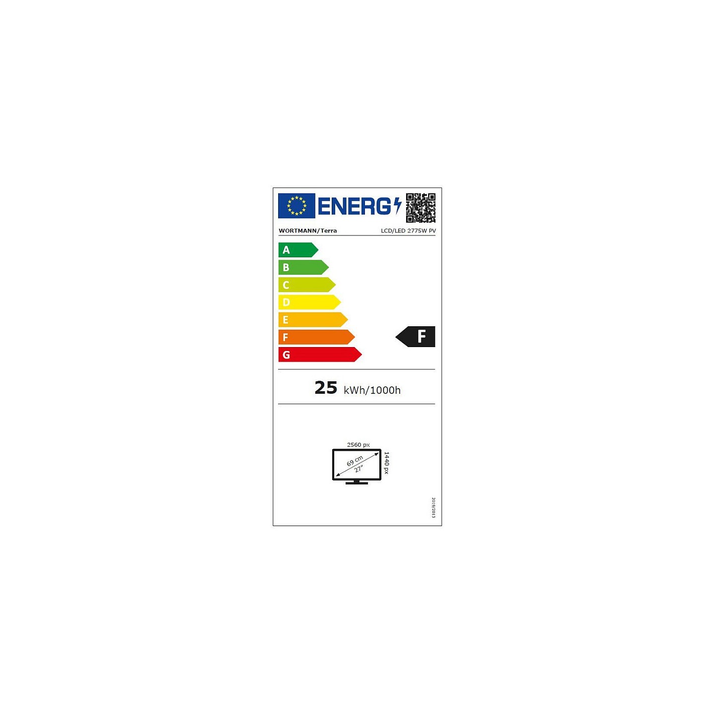 68.6cm 27' (2560x1440) Terra 2775W PV v3 16:9 WQHD 5ms 75Hz HDMI DP USB-C RJ45 Speaker Black
