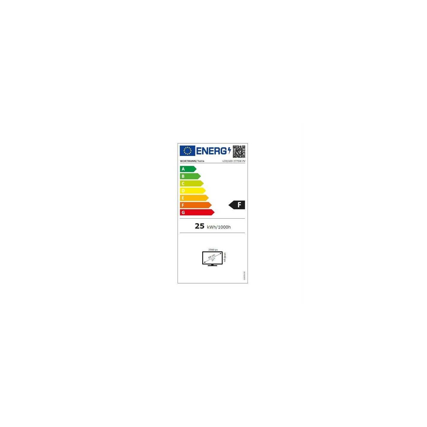 68.6cm 27' (2560x1440) Terra 2775W PV v3 16:9 WQHD 5ms 75Hz HDMI DP USB-C RJ45 Speaker Black