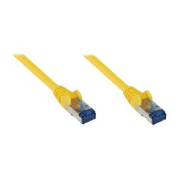 GoodConnections Patchkabel mit Rastnasenschutz. Cat. 6A. S FTP. PiMF. halogenfrei. 500MHz. gelb. 5m.