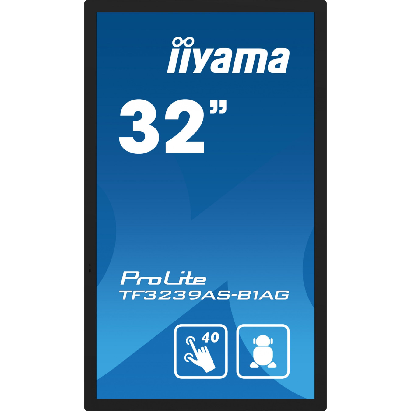 Iiyama TF3239AS-B1AG - 31.5" IPS PCAP Touch All-in-One Display, Android 11, 4GB/32GB, 2xHDMI+DP, Black, 24/7
