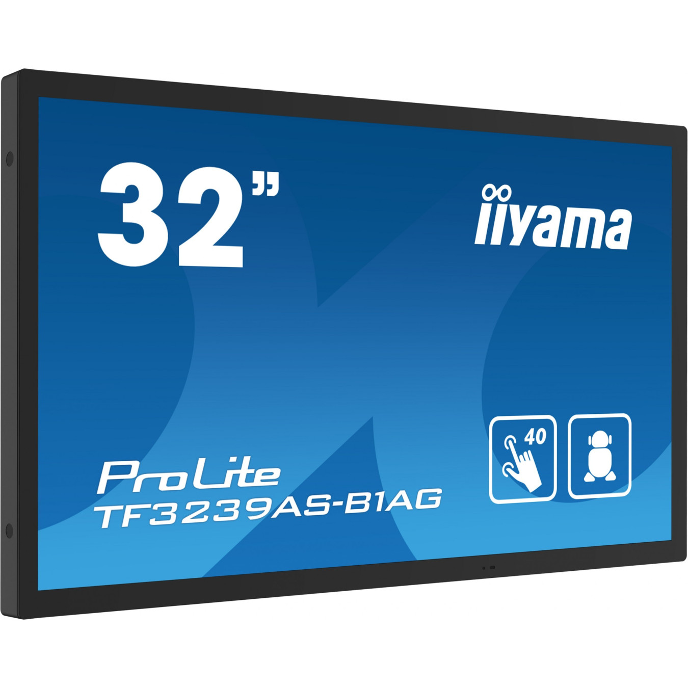 Iiyama TF3239AS-B1AG - 31.5" IPS PCAP Touch All-in-One Display, Android 11, 4GB/32GB, 2xHDMI+DP, Black, 24/7