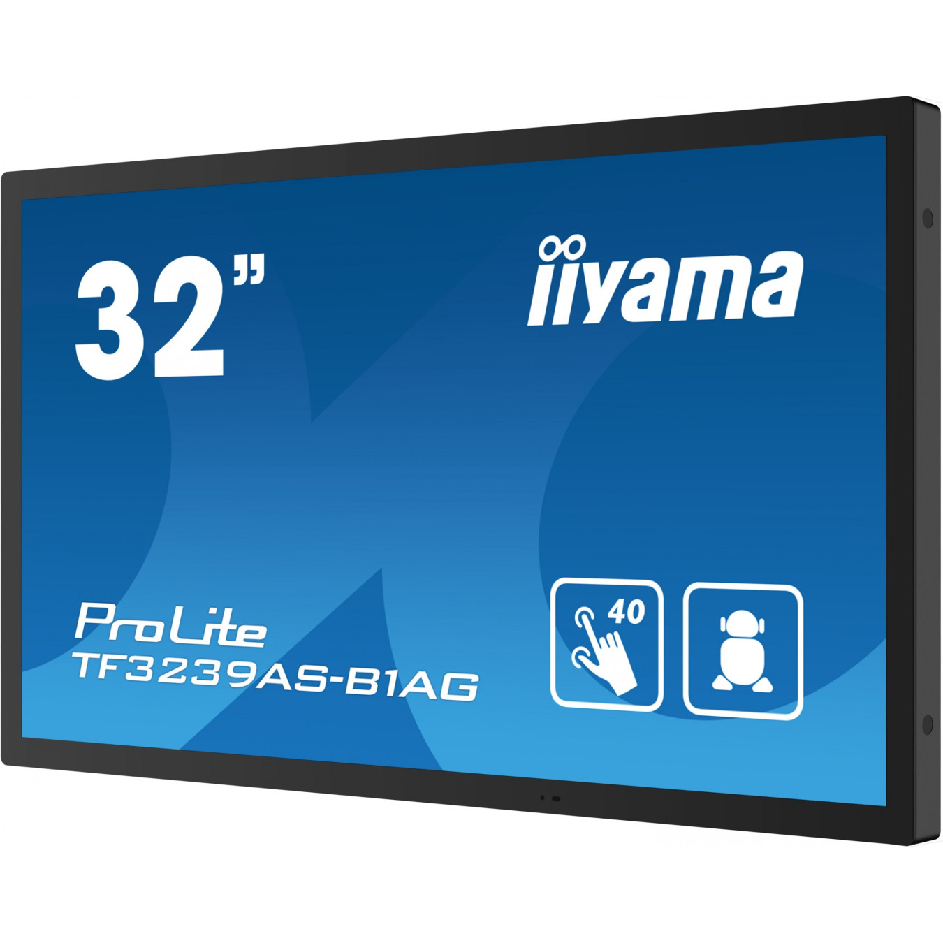 Iiyama TF3239AS-B1AG - 31.5" IPS PCAP Touch All-in-One Display, Android 11, 4GB/32GB, 2xHDMI+DP, Black, 24/7