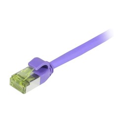 Synergy21 Patchkabel RJ45. CAT6A 500Mhz. 0.15m. lila. S-STP(S FTP). slimline rund d4.5mm. TPE LSZH(Superflex). AWG28...