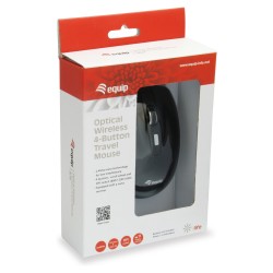 Equip Optische Maus kabellos USB Travel 4 Tasten R+L schwarz — Buy in Cyprus with Fast Delivery