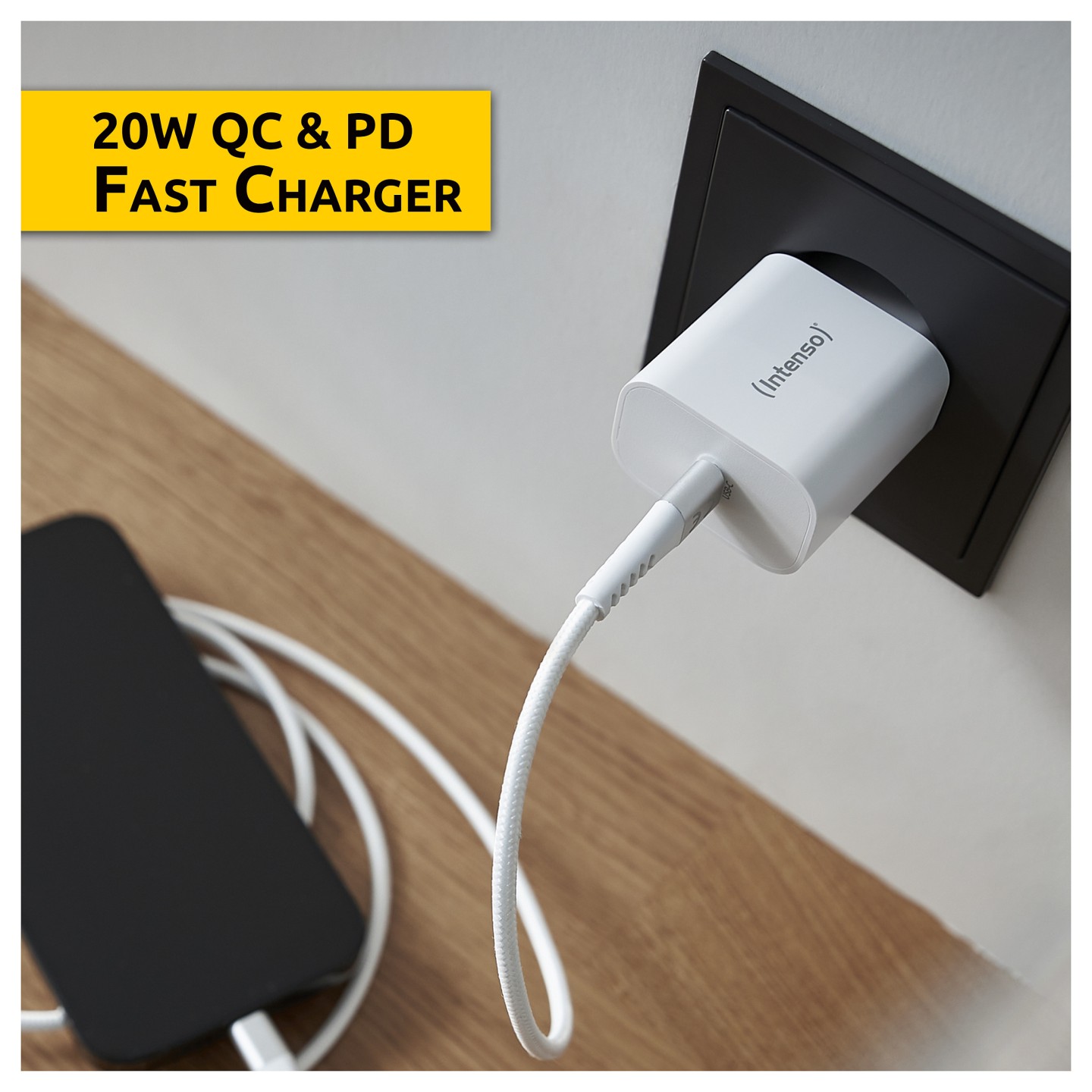 Intenso Power Adapter W20C. Weiß Anschluss: 1x USB-C. Output: max. 20 Watt — Buy in Cyprus with Fast Delivery