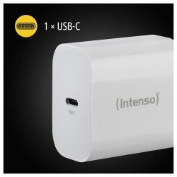 Intenso Power Adapter W20C. Weiß Anschluss: 1x USB-C. Output: max. 20 Watt — Buy in Cyprus with Fast Delivery